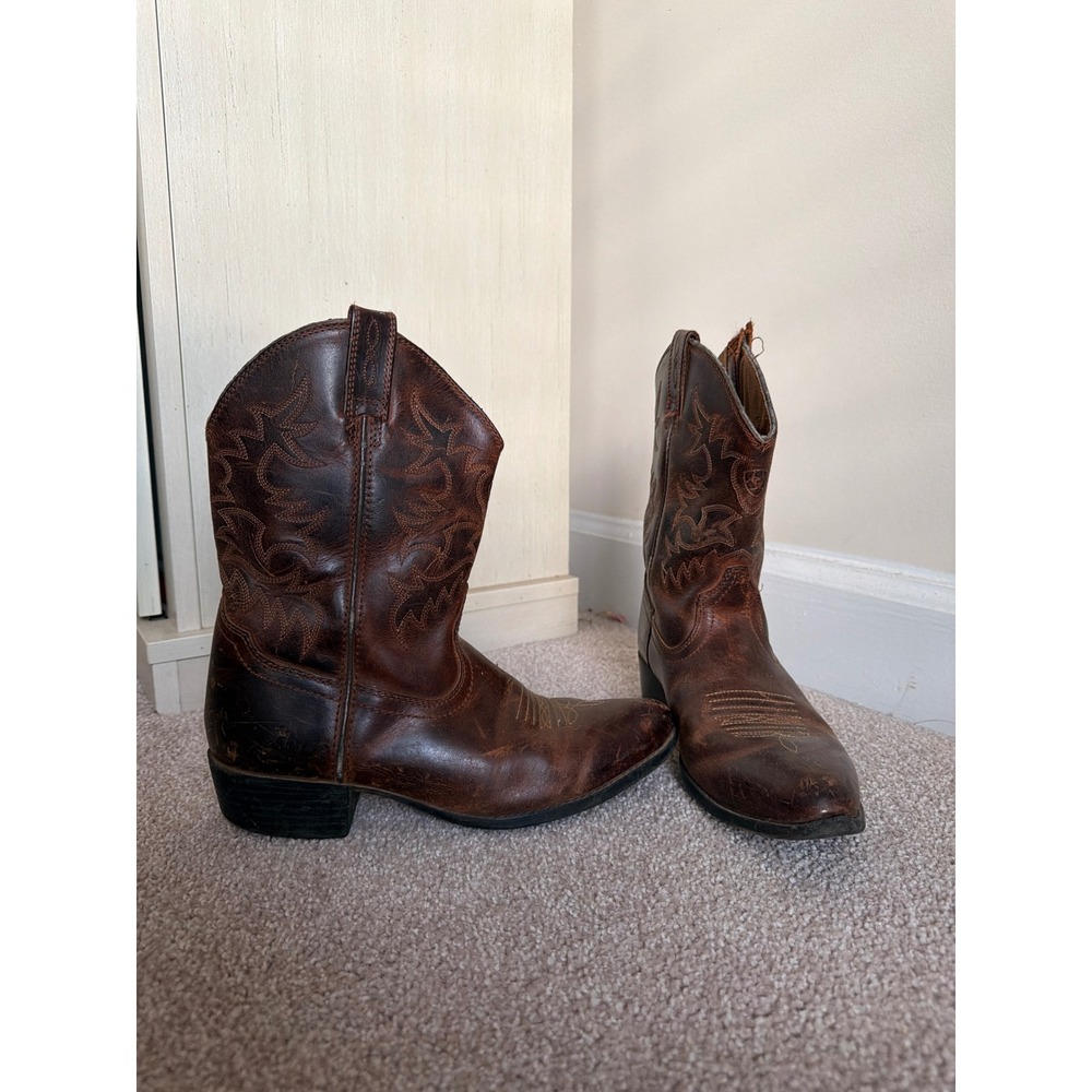 Ariat Heritage Western R-Toe Brown Leather Cowboy Boots 10001825 Womens 5